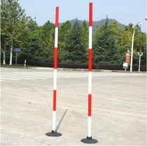 Obstacle traffic warning benchmark with cast iron base steel marker mobile iron base sign pole