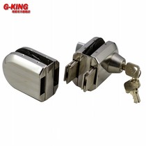 Non-perforated glass door lock double door lever lock inner and outer latch glass lock bilateral glass hook lock 888A