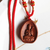 Carved mahogany big momentum to Bodhisattva pendant keychain belongs to the patron saint of the Chinese Zodiac