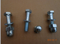 Old steel frame car seat rod lock screw steel frame car companion seat rod screw with anti-slip protrusion