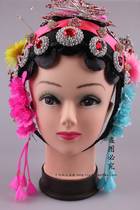 Headgear simulation wood drilling ancient clothes Baotou sleeve denier corner Baotou Tsing Yi headgear Li Xiuying headgear head face ancient clothes Baotou