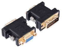 Green Union DVI transfer VGA adapter DVI (24 5) to VGA public-to-mother interface graphics card to pick up the display
