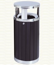 Hotel subway steel and wood trash can Hotel outdoor peel confetti box Shunnan round thickened trash can special price