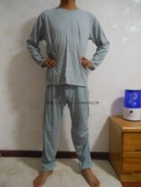 Mens middle-aged old man air-conditioned room pajamas sweat cloth thin autumn clothes and trousers set