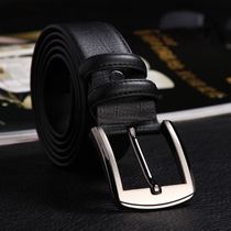 Classic crocodile embossed mens pin buckle belt mens leather belt womens business casual cowhide belt