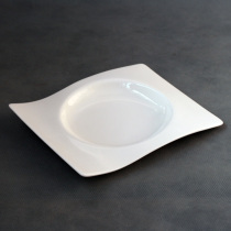 6 to 16 inch wave circle center plate Tangshan upscale Bone Porcelain Wavy Circle disc Anomalous Bone Porcelain Hotel