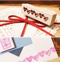 Wooden Seal Waist Flower Seal Diy Cute Little Printed Cartoon Rubber Leather Seal Flower Waist Seal Lace