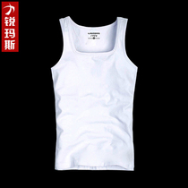 Rumas mens thick vest breathable tight collar high-play Lycra cotton fitness 2-4AH bottoming vest