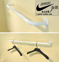 Clothing display rack on the wall Clothing rack on the wall is hanging side hanging pastoral style is hanging rack clothing store display rack