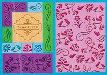 Cuttlebug embossed template combination set (Mosaic) Thank you 100285