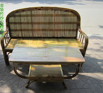 Bamboo Set Sofa Tea Table Living-room Sofa Tea Table Balcony Sofa Tea Table Pavilion pavilion complete with sofa table and chairs