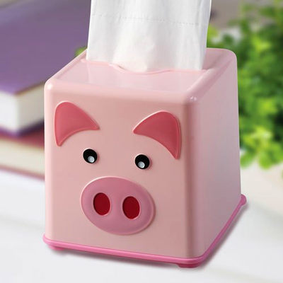 振兴zt2332 塑料纸巾筒 方形可爱卡通纸巾筒 抽纸桶 不用抽纸芯_7折