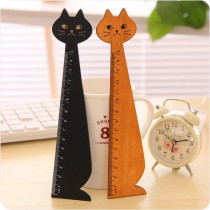 Ultra-personality stationery ultra cute small cat wood ruler cute wood kitty styling wood ruler study stationery
