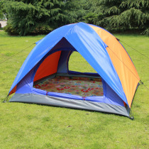 Double double door 3-4 people outdoor camping tent lakeside camping tent anti-ultraviolet rain-proof tent