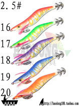 2 5-inch wood shrimp squid hook luminous shrimp fluorescent Luya bait squid hook cuttlefish hook fake shrimp bait sea fishing octopus