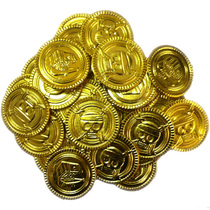 Easter event sweepstakes games decoration gold coins plastic pirate gold coins toys coins