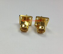 RF plug SMA-JF SMA male head with square plate fixed with flange plate sMA male plug SMA small square plate