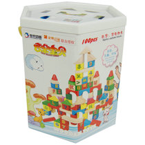 Qiaozhi Wood 100 Digital Alphabet Building Blocks Clouds Baby Wooden Building Blocks Childrens Educational Toys