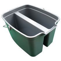 Plastic double-grid bucket portable double-grid bucket clear water sewage classification bucket hotel room home cleaning bucket 18 liters