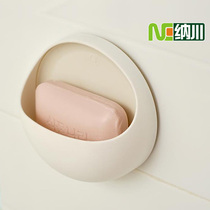 Nachuan hole-free soap box Simple drain soap box Wall-mounted soap rack creative bathroom soap box