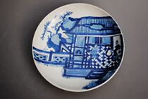 Qing Kangxi blue and white with piano to visit friends