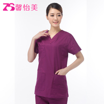 Xinyimei brush hand clothes hand clothes Purple dark green surgical gown high temperature resistant cotton isolation gown Brush hand clothes overalls