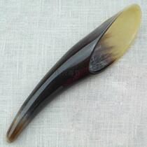 Natural horn scraping plate Horn barrel Tea spoon Tea spoon Scalper horn scraping tube hollow hole rod
