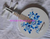 Hand painted white turquoise porcelain moon qin workmanship fine color wood Kiriu wood made into a harmonica bag pluccor manufacturer direct sale