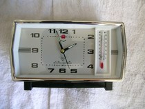 90s out of stock near new old mechanical alarm Clock Diamond Rectangular Thermometer Alarm Clock