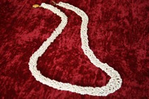 Old natural pearl necklace old 7 shares hand-made strung into special price