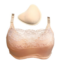 beauty two-in-one bra can be fitted with breast milk after surgery without steel ring fake milk wrapped breast sponge 8109