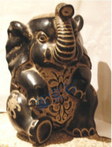 Sandstone water spray small elephant water fountain landscape decoration workshop decoration water spray elephant water decoration