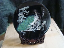 Yangzhou Lacquer Craft Furnishing home decoration disc Erong Opera Pearl for hundreds of years Good Wedding Gifts