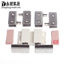 Double door stainless steel glass cabinet door hinge glass door hinge glass magnetic touch glass double touch
