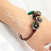 Ceramic 1987 Jingdezhen Jewelry Creative Jewelry Hand Woven Ethnic Wind Small Bells Ceramic Bracelet Gift