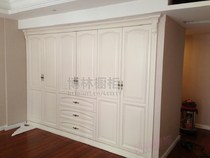 Bolin whole wardrobe custom wardrobe solid wood door panel custom whole cloakroom log door panel factory direct sales