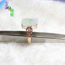 (Xingjia Workshop) Jade Brave Ring Personality Customized K Gold Inlay 9329