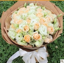 Champagne Rose 21 Bouquet Birthday Love Wish Love Flower Flower Shop Shanghai Valentines Day Valentines Day Flower