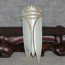 Ancient Jade Old Jade Collection Battle Hanyu Jade Jade Ancient Jade Eight Knife Cicada Guyu Jade Ancient Jade Han Eight-knife Bag Old Bag Truth