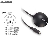 Globalsat ring sky GPS positioning RS232 level module BR-355 PS2 serial interface antenna BR355