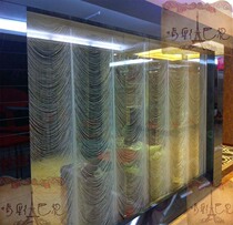 Water wave curtain window glass background wall curtain mall clothing store beauty salon hotel decoration window background curtain