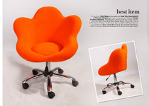 Creative five claw rotatable lift fashion leisure flower chair plum blossom chair computer chair office chair dismantling and washing