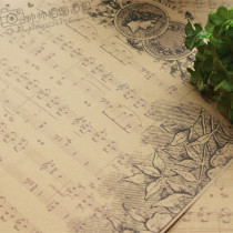 New shooting props retro shooting background paper music score Kraft paper Joker photography props photo background