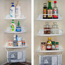 Toilet wall-mounted rack bathroom bathroom corner triangle super suction cup shelf bathroom supplies shelf