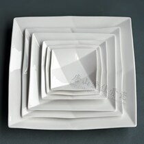 4 5 inch 6 inch 10 inch 12 inch Folded Paper Dish tray Down mountain prolific High-end Hotel With Pure White Bone China Porcelain Cutlery