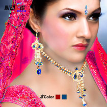 Yiwu factory price imported Nepal high-end exquisite acrylic diamond necklace earrings two-piece belly dance accessories