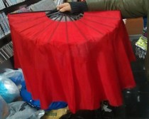 A red apricot fan dance fan Jiaozhou Yangko fan double-sided silk fan