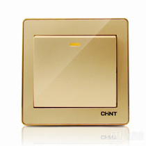 Type 86 Zhengtai wall switch socket panel NEW6D Mirage silver One-link multi-control switch Three-control switch Champagne gold