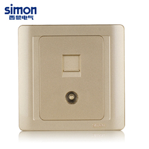 Simon Switch Socket 55 Series Champagne Gold TV Plus Computer Socket N55302S-56