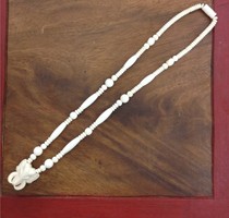 Thai imported-white elephant head-round bead straight tube shaped-Collection necklace Bohemia not inlaid brand new